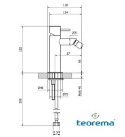 MEDIDAS MONOMANDO BIDE TREUNOSEI INOX TEOREMA